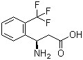 结构式 CAS# 791582-16-6, (R)-3-氨基-3-(2-(三氟甲基)苯基)丙酸