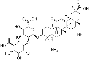 结构式 CAS# 79165-06-3, 甘草酸二铵