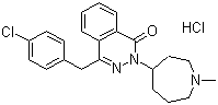 structure of CAS# 79307-93-0, Azelastine hydrochloride ;4-[(4-Chlorophenyl)methyl]-2-(1-methylazepan-4-yl)-phthalazin-1-one hydrochloride