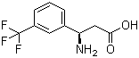 结构式 CAS# 793663-51-1, (R)-3-氨基-3-(3-三氟甲基苯基)丙酸