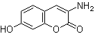 structure of CAS# 79418-41-0, 3-Amino-7-hydroxycoumarin;3-Amino-7-hydroxy-2H-1-benzopyran-2-one