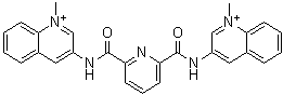 structure of CAS# 794458-56-3, 3,3'-[2,6-Pyridinediylbis(carbonylimino)]bis[1-methylquinolinium];360A