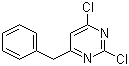 structure of CAS# 796095-89-1, 4-Benzyl-2,6-dichloropyrimidine;2,4-Dichloro-6-(phenylmethyl)pyrimidine