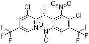 结构式 CAS# 79622-59-6, 氟啶胺; N-[3-氯-5-(三氟甲基)-2-吡啶基]-3-氯-4-(三氟甲基)-2,6-二硝基苯胺