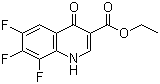 结构式 CAS# 79660-46-1, 6,7,8-三氟-1,4-二氢-4-氧代喹啉-3-甲酸乙酯