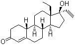 结构式 CAS# 797-63-7, 左炔诺孕酮