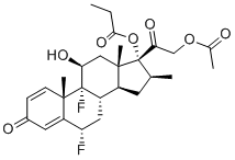 structure of CAS# 79861-38-4, 21-Acetate 17-propionate Diflorasone;21-Acetate 17-propionate diflorasone