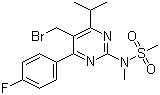 结构式 CAS# 799842-07-2, 5-(溴甲基)-4-(4-氟苯基)-6-异丙基-2-[甲基(甲磺酰)氨基]嘧啶