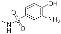 structure of CAS# 80-23-9, 2-Aminophenol-4-Sulfonmethylamide;3-Amino-4-hydroxy-N-methylbenzenesulphonamide