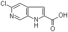 结构式 CAS# 800401-68-7, 5-氯-1H-吡咯并[2,3-c]吡啶-2-甲酸