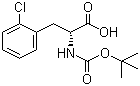 structure of CAS# 80102-23-4, Boc-2-chloro-D-phenylalanine;Boc-D-Phe(2-Cl)-OH; Boc-D-2-Chlorophe; tert-Butoxycarbonyl-D-2-chlorophenylalanine