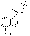 结构式 CAS# 801315-74-2, 4-氨基-1H-吲唑-1-羧酸叔丁酯