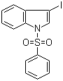 结构式 CAS# 80360-14-1, 3-碘-1-(苯磺酰基)吲哚