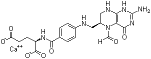 Calcium levofolinate molecular structure (CAS 80433-71-2)