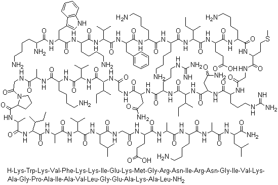 结构式 CAS# 80451-05-4, 抗菌肽 B