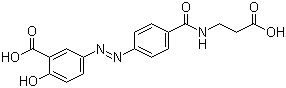 结构式 CAS# 80573-04-2, 巴柳氮; (E)-5-[[4-(2-羧乙基)氨基甲酰基]苯偶氮基]水杨酸