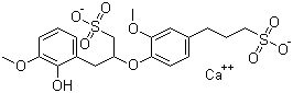 结构式 CAS# 8061-52-7, 木质素磺酸钙