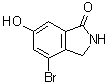 结构式 CAS# 808127-76-6, 4-溴-2,3-二氢-6-羟基-1H-异吲哚-1-酮