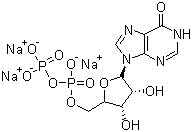 结构式 CAS# 81012-88-6, 肌苷-5'-二磷酸三钠盐