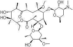 结构式 CAS# 81103-11-9, 克拉霉素; 甲氧基红霉素