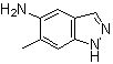 结构式 CAS# 81115-45-9, 6-甲基-1H-吲唑-5-胺