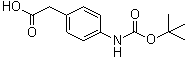 结构式 CAS# 81196-09-0, 4-(叔丁氧羰基氨基)苯乙酸