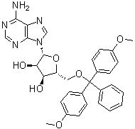 5'-O-(4,4'-Dimethoxytrityl)adenosine molecular structure (CAS 81352-25-2)