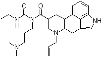 structure of CAS# 81409-90-7, Cabergoline;6-Allyl-N-[3-(dimethylamino)propyl]-N-(ethylcarbamoyl)ergoline-8-carboxamide