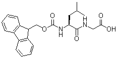 结构式 CAS# 82007-05-4, N-[芴甲氧羰基]-L-亮氨酰甘氨酸
