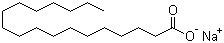 Sodium stearate molecular structure (CAS 822-16-2)