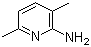 structure of CAS# 823-61-0, 3,6-Dimethyl-2-pyridinamine;2-Amino-3,6-dimethylpyridine