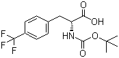 structure of CAS# 82317-83-7, Boc-4-(trifluoromethyl)-D-phenylalanine;Boc-D-4-Trifluoromethylphe; Boc-D-Phe(4-CF3)-OH; Boc-D-Phe(4-trifluoromethyl)-OH; tert-Butoxycarbonyl-D-4-trifluoromethylphenylalanine