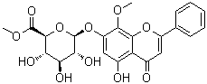 Wogonin 7-O-beta-D-glucuronide methyl ester molecular structure (CAS 82475-01-2)