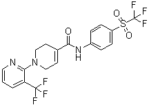 结构式 CAS# 824982-41-4, 3,6-二氢-3'-(三氟甲基)-N-[4-[(三氟甲基)磺酰基]苯基][1(2H),2'-联吡啶]-4-甲酰胺