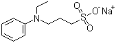 结构式 CAS# 82611-85-6, N-乙基-N-(3-磺丙基)苯胺钠盐