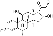 Methylprednisolone molecular structure (CAS 83-43-2)