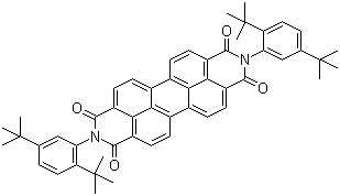 结构式 CAS# 83054-80-2, N,N'-双(2,5-二叔丁基苯基)-3,4,9,10-苝二甲酰亚胺