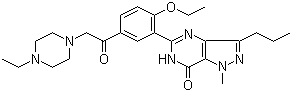 structure of CAS# 831217-01-7, Acetildenafil;5-[2-Ethoxy-5-[2-(4-ethyl-1-piperazinyl)acetyl]phenyl]-1,6-dihydro-1-methyl-3-propyl-7H-pyrazolo[4,3-d]pyrimidin-7-one; Hongdenafil