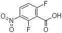 结构式 CAS# 83141-10-0, 2,6-二氟-3-硝基苯甲酸