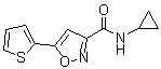 结构式 CAS# 832115-62-5, N-环丙基-5-(噻吩-2-基)异恶唑-3-甲酰胺