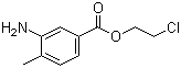 结构式 CAS# 83488-00-0, 3-氨基-4-甲基苯甲酸 2-氯乙酯