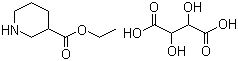 structure of CAS# 83602-38-4, Ethyl (S)-nipecotate L-tartrate