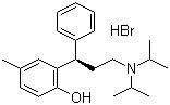 structure of CAS# 837376-36-0, Tolterodine hydrobromide;2-[3-[Bis(1-methylethyl)amino]-1-phenylpropyl]-4-methylphenol hydrobromide