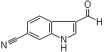 structure of CAS# 83783-33-9, 3-Formyl-1H-indole-6-carbonitrile;3-Formyl-6-cyano-1H-indole