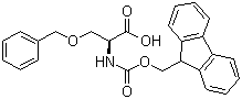 结构式 CAS# 83792-48-7, Fmoc-O-苄基-L-丝氨酸; N-(9-芴甲氧羰酰基)-O-苄基-L-丝氨酸