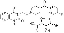 structure of CAS# 83846-83-7, Ketanserin tartrate;KJK 945; Ket; Perketan; R 49945; Serepress; Sufrexal