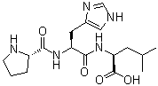 structure of CAS# 83960-32-1, L-Prolyl-L-histidyl-L-leucine