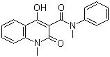 structure of CAS# 84088-42-6, Roquinimex;1,2-Dihydro-4-hydroxy-N,N-dimethyl-2-oxo-N-phenyl-3-quinolinecarboxamide; Linomide