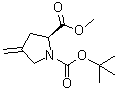 结构式 CAS# 84348-39-0, (2S)-4-亚甲基-1,2-吡咯烷二甲酸 1-叔丁酯 2-甲酯