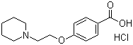 结构式 CAS# 84449-80-9, 4-[2-(1-吡咯烷基)乙氧基]苯甲酸盐酸盐
